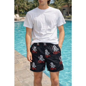 Iron Maiden Eddie Killers Boardies Swim Trunks Shorts Black Medium